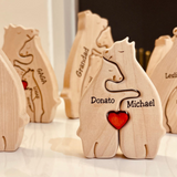 Personalized Wooden Family Bear