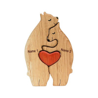 Personalized Wooden Family Bear